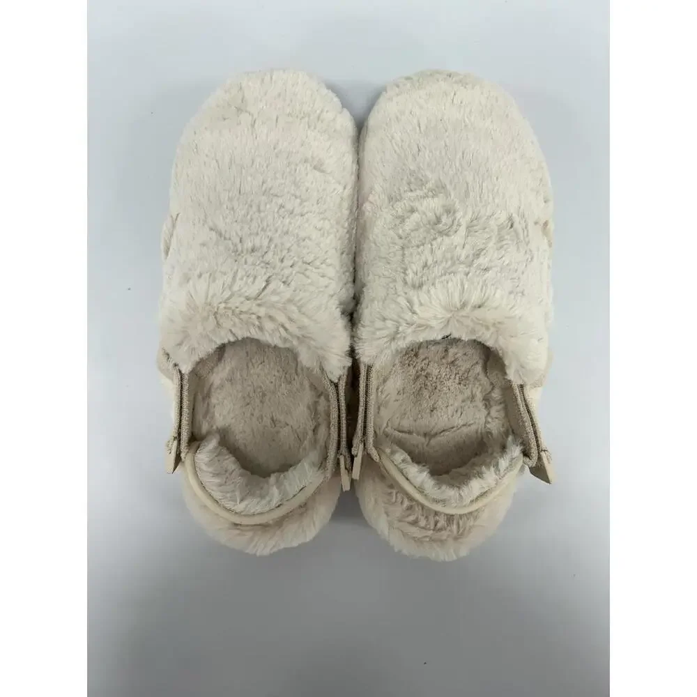 Nike Calm Fuzzy Beige Mules